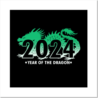 New Year 2024 Year Of The Dragon Cool New Year Posters and Art